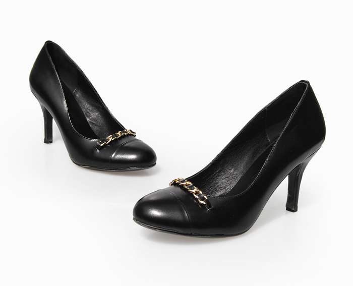 Replica Chanel Shoes 7275 black lambskin leather